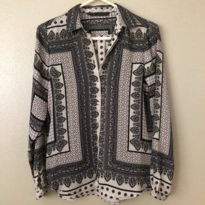 Zara Long-sleeved Flowy Blouse